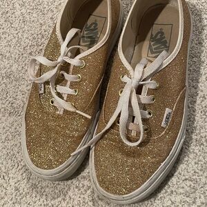 Vans Gold Glitter Sneakers